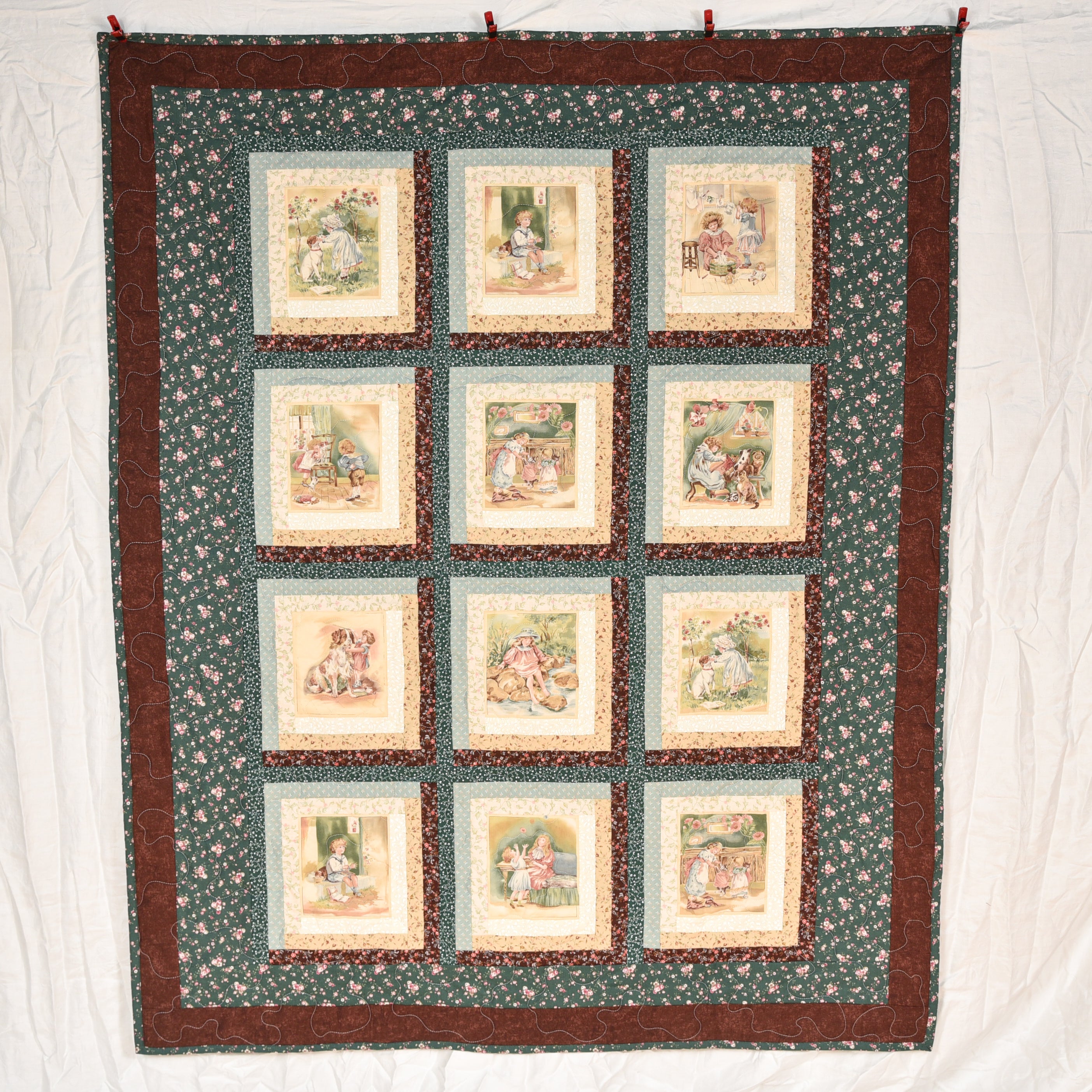 Childhood Memories Log Cabin Quilt
