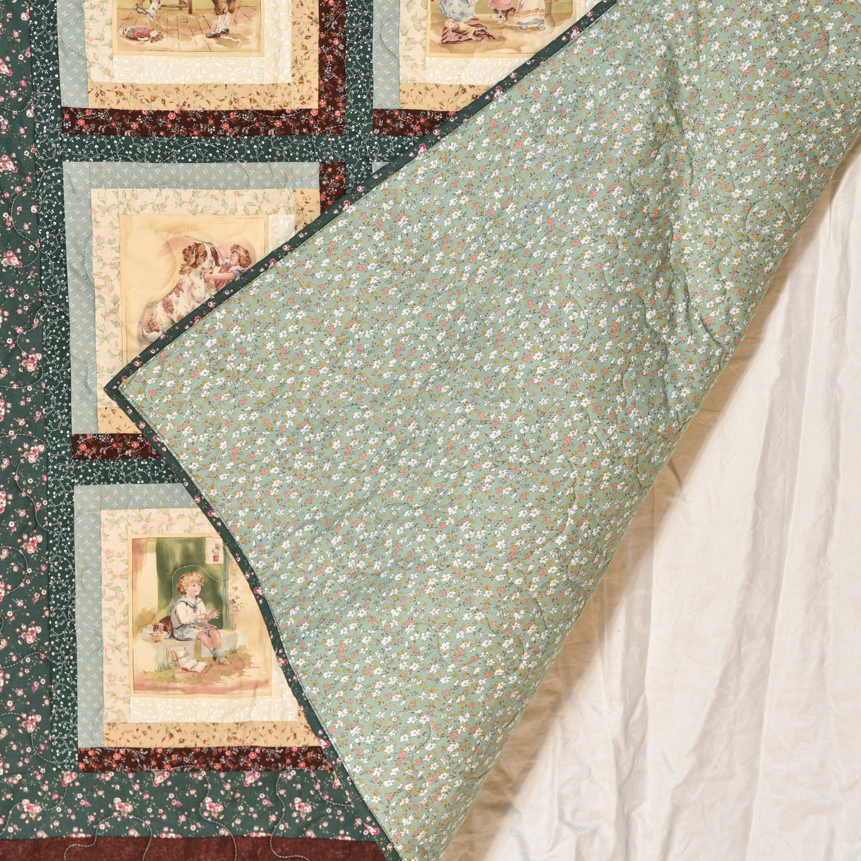 Childhood Memories Log Cabin Quilt