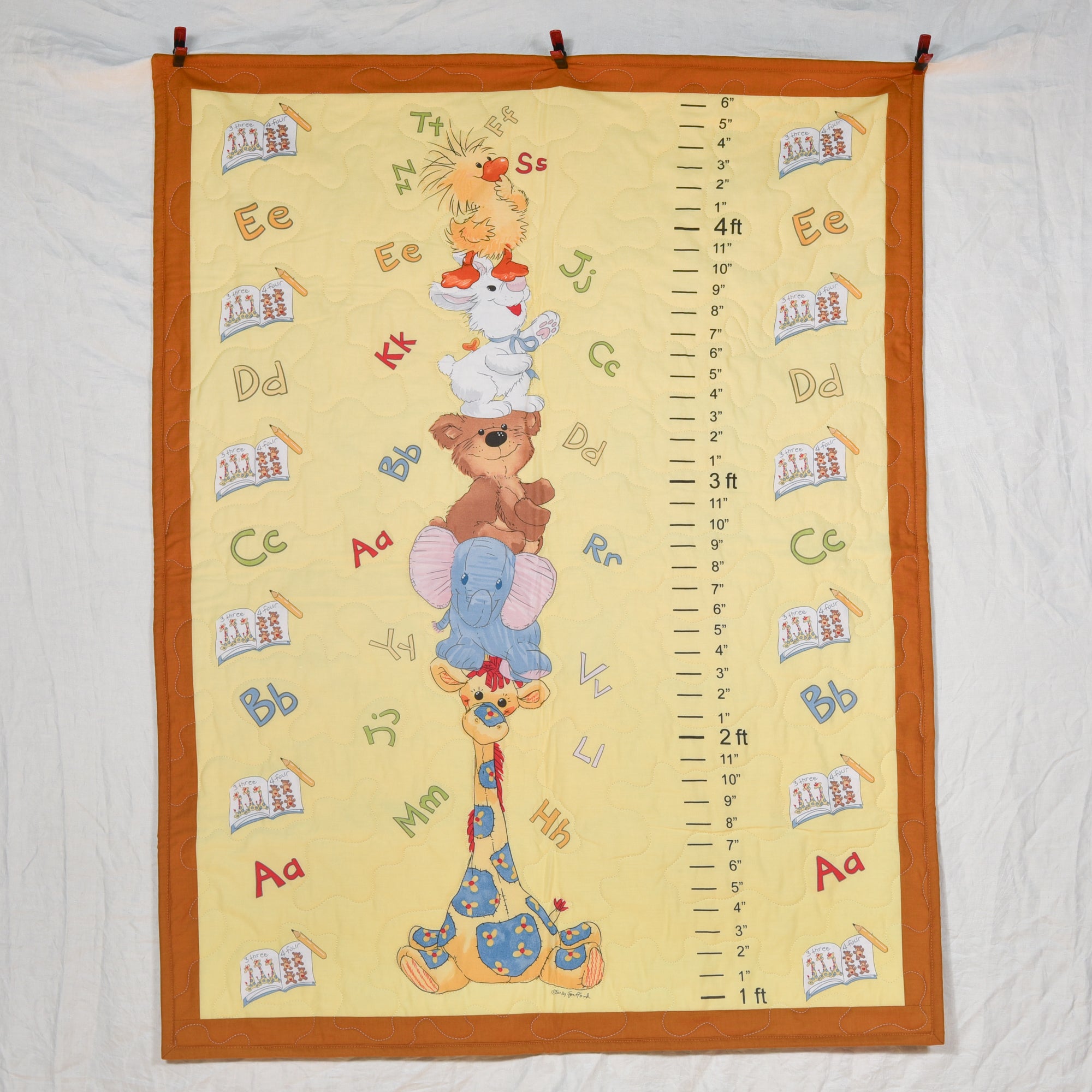 Adorable Quilted Child's Growth Chart