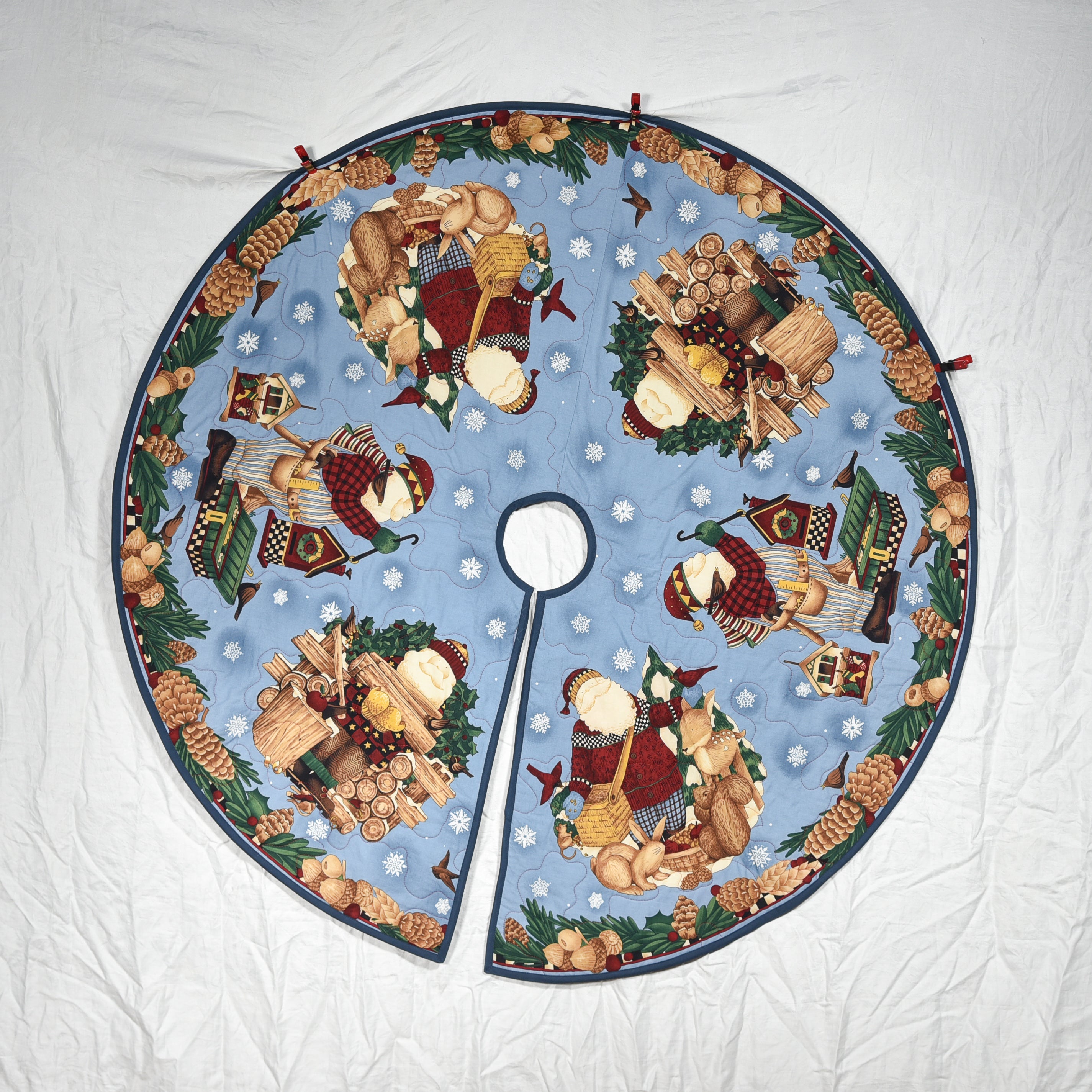 Woodland Santa and Friends Tree Skirt