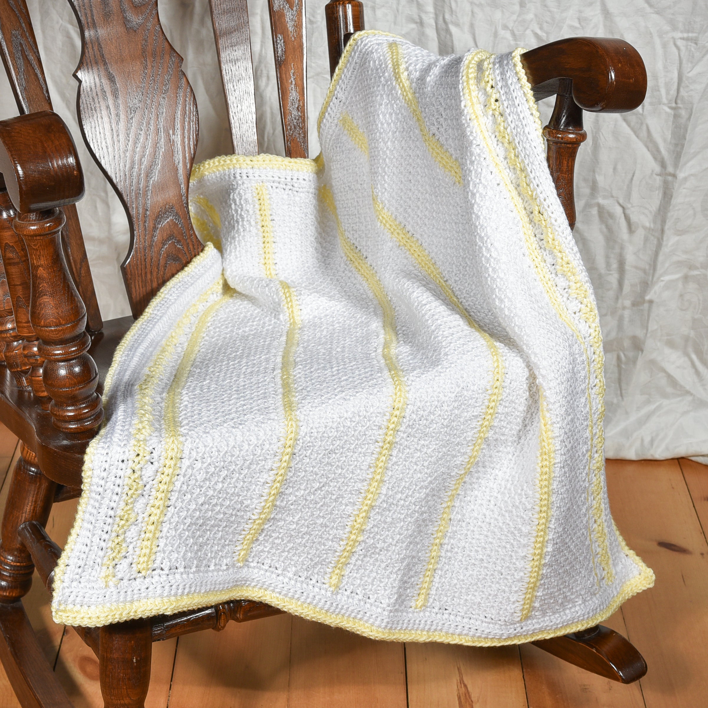 Sweet Yellow and White Baby Blanket