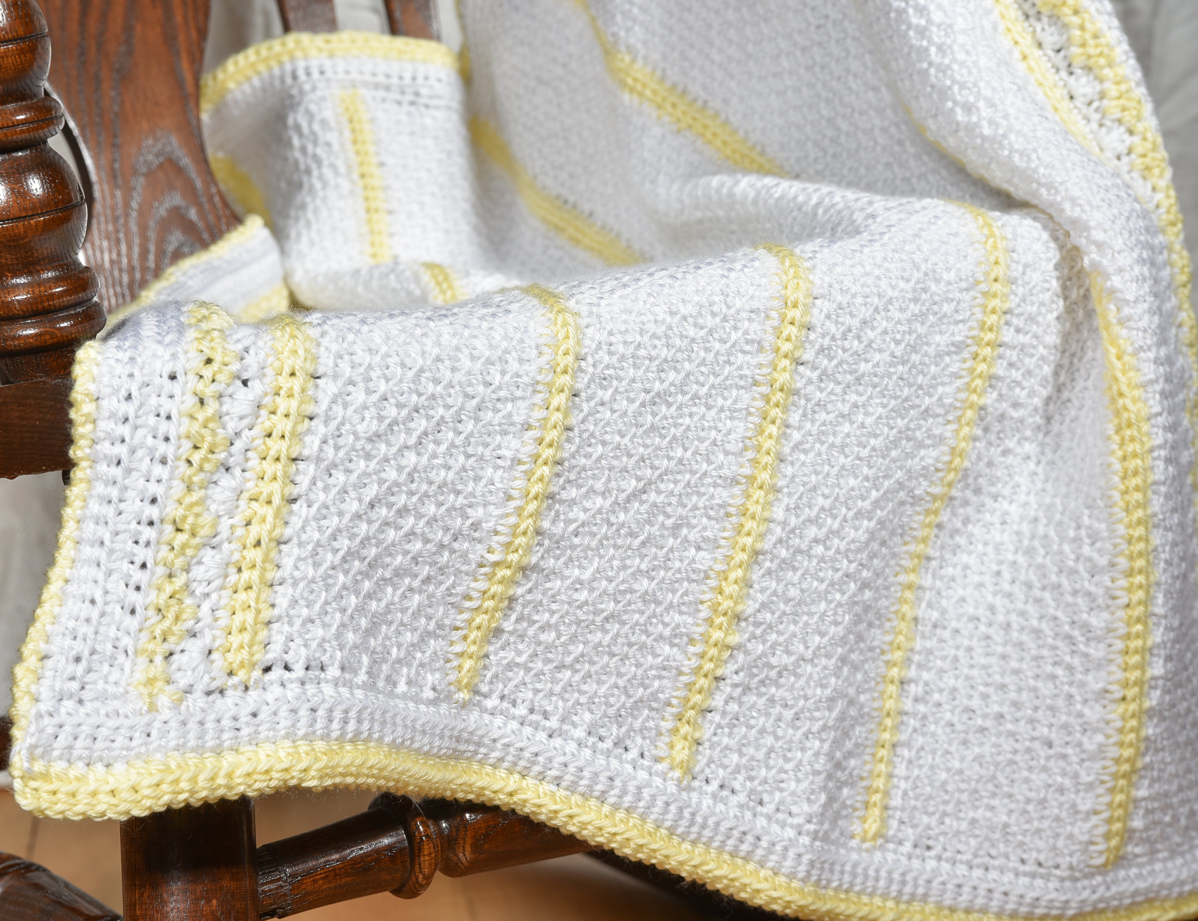 Sweet Yellow and White Baby Blanket