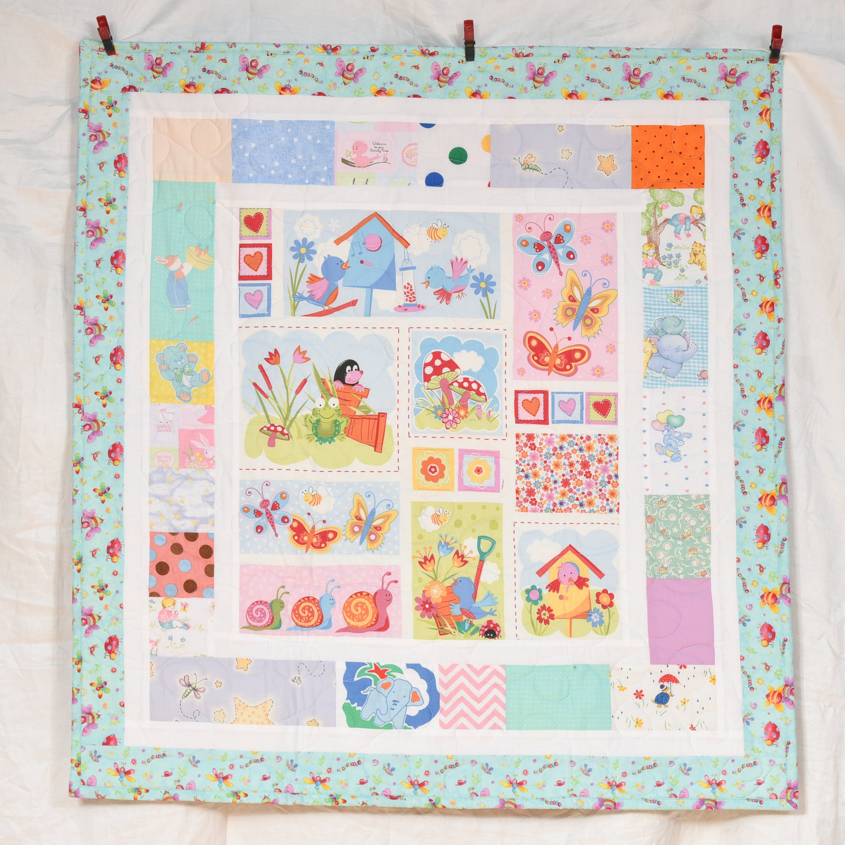Frog, Butterflies and Friends Quilt
