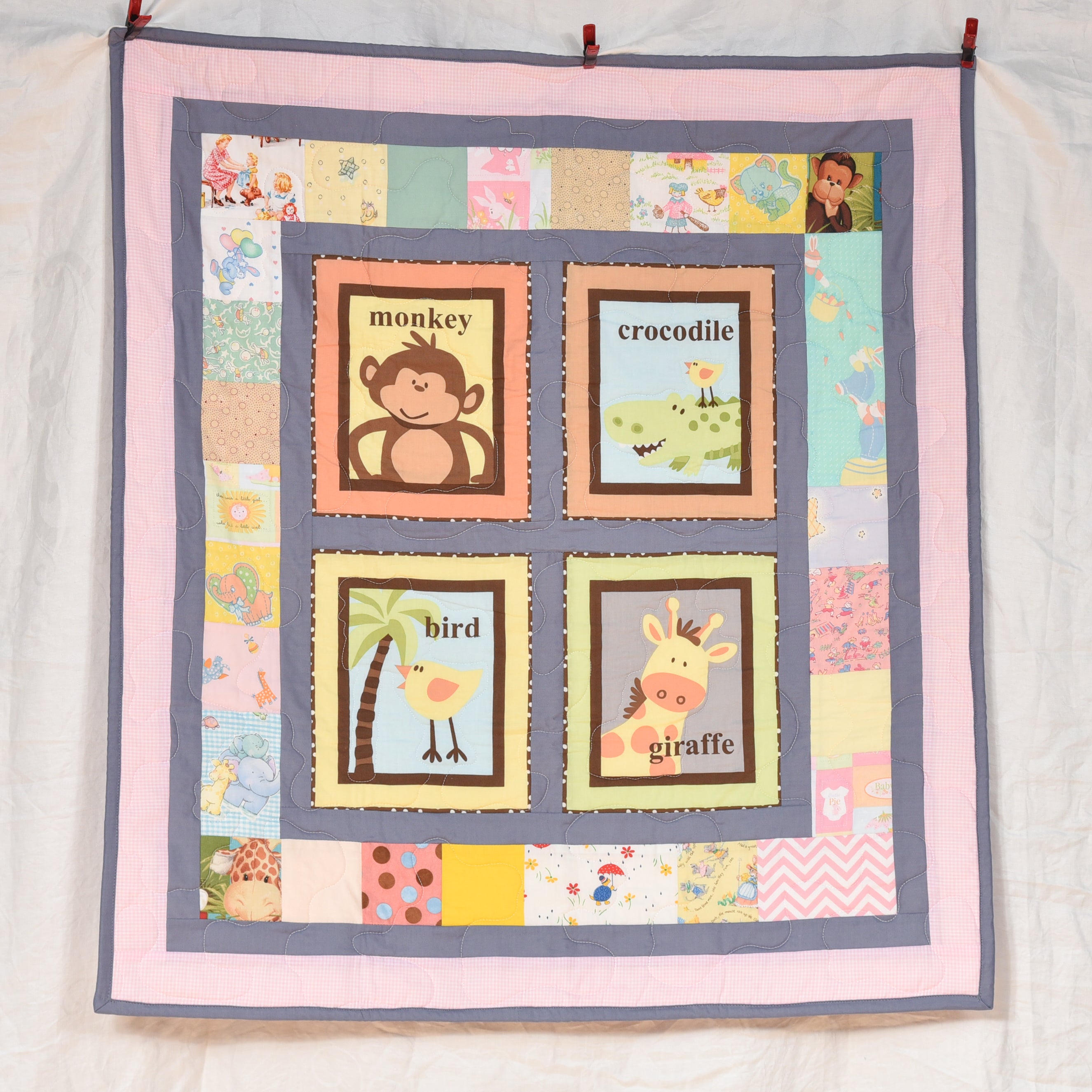 Whimsical Animals Baby Quilt