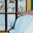 Happy Snowman With Cardinals Quilt