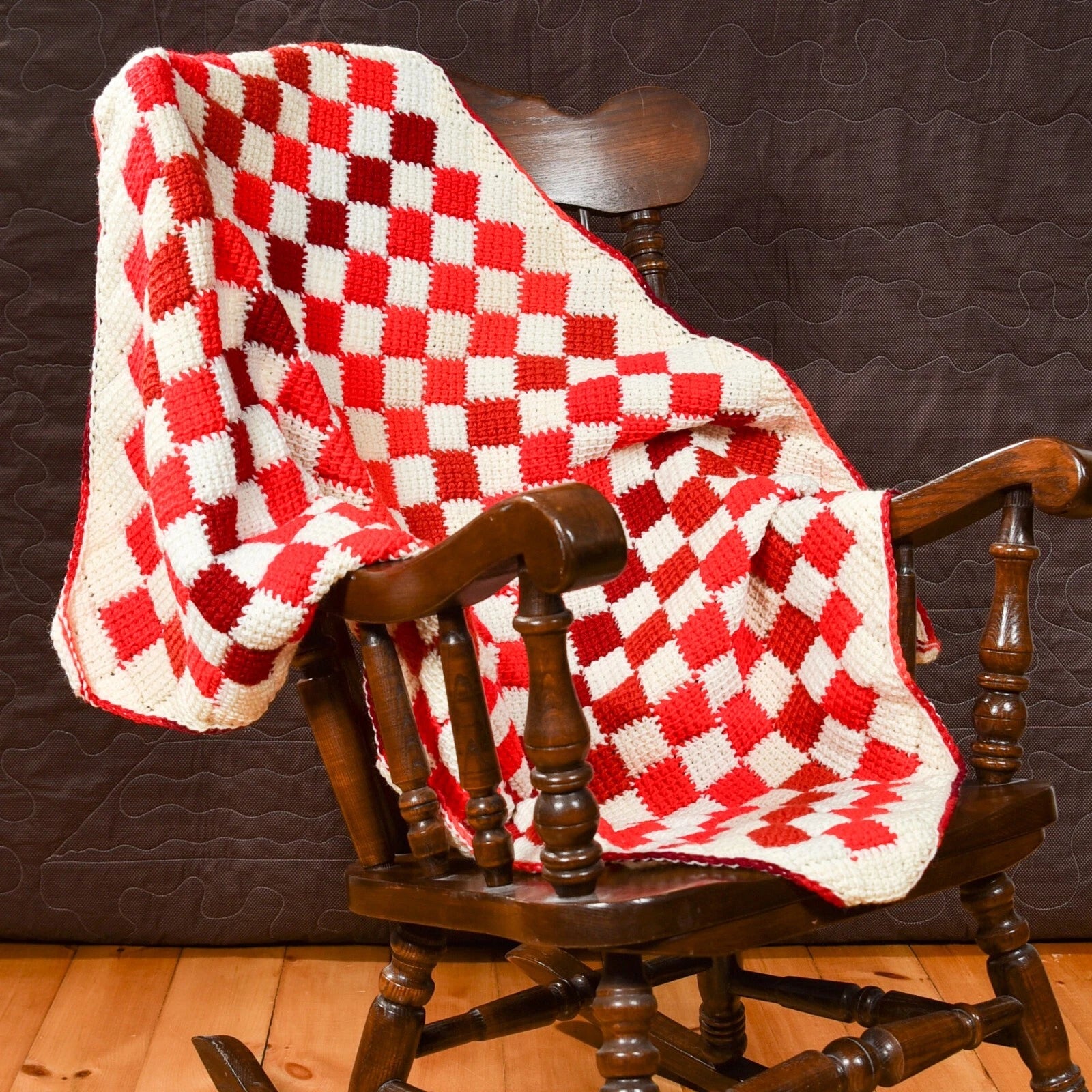 Cherries and Cream Crochet Throw