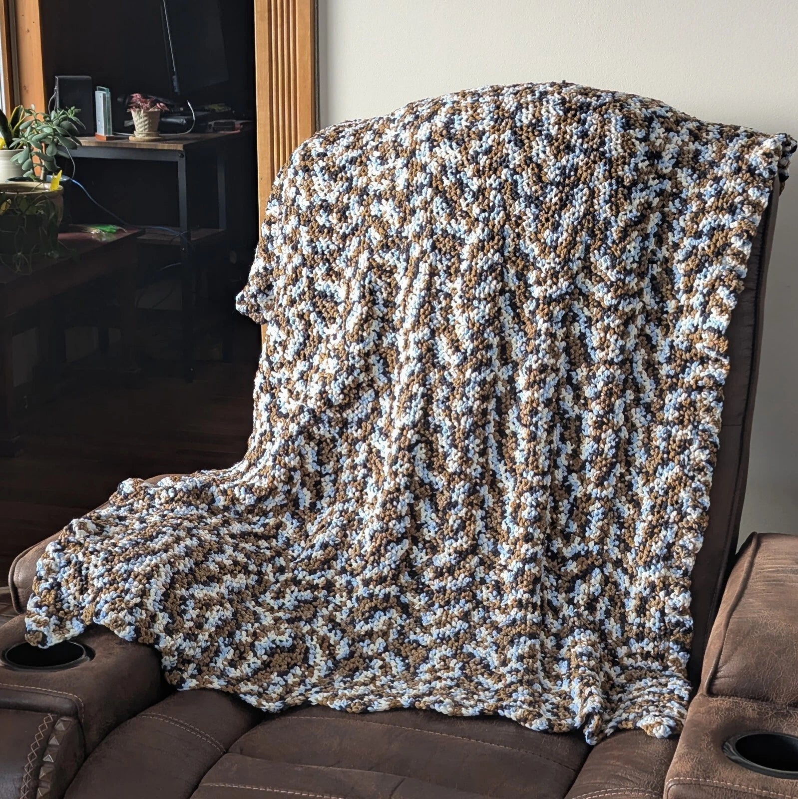 Pebbles in the Stream Crochet Blanket