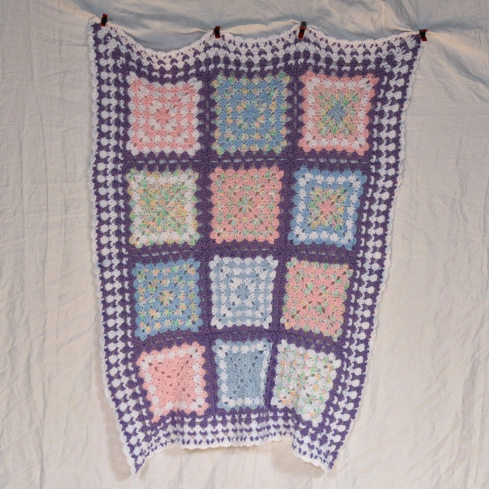 Flower Fields Granny Crochet Blanket