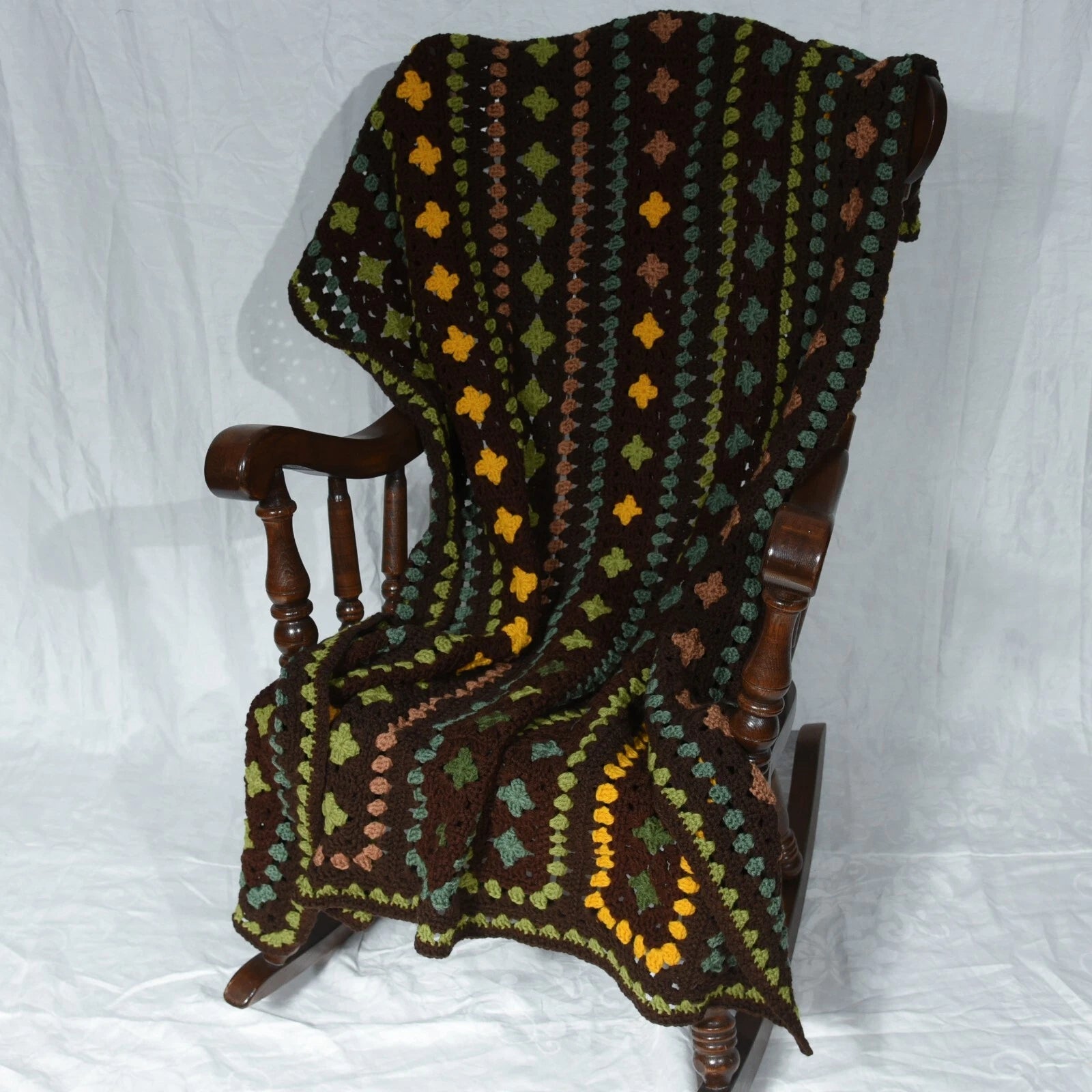 Forest Fields Crochet Throw Blanket