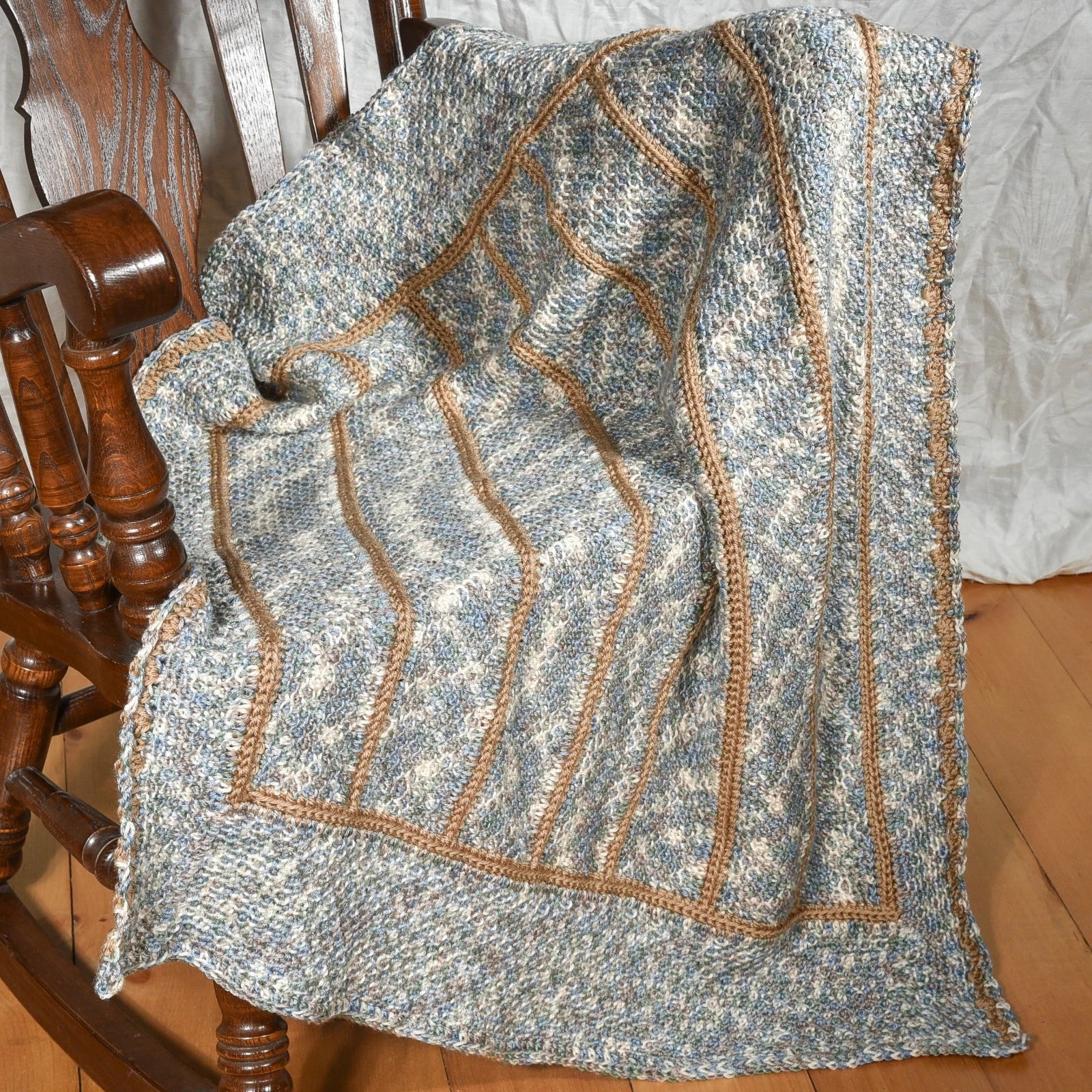 Pebbles in a Riverbed Crochet Throw Blanket