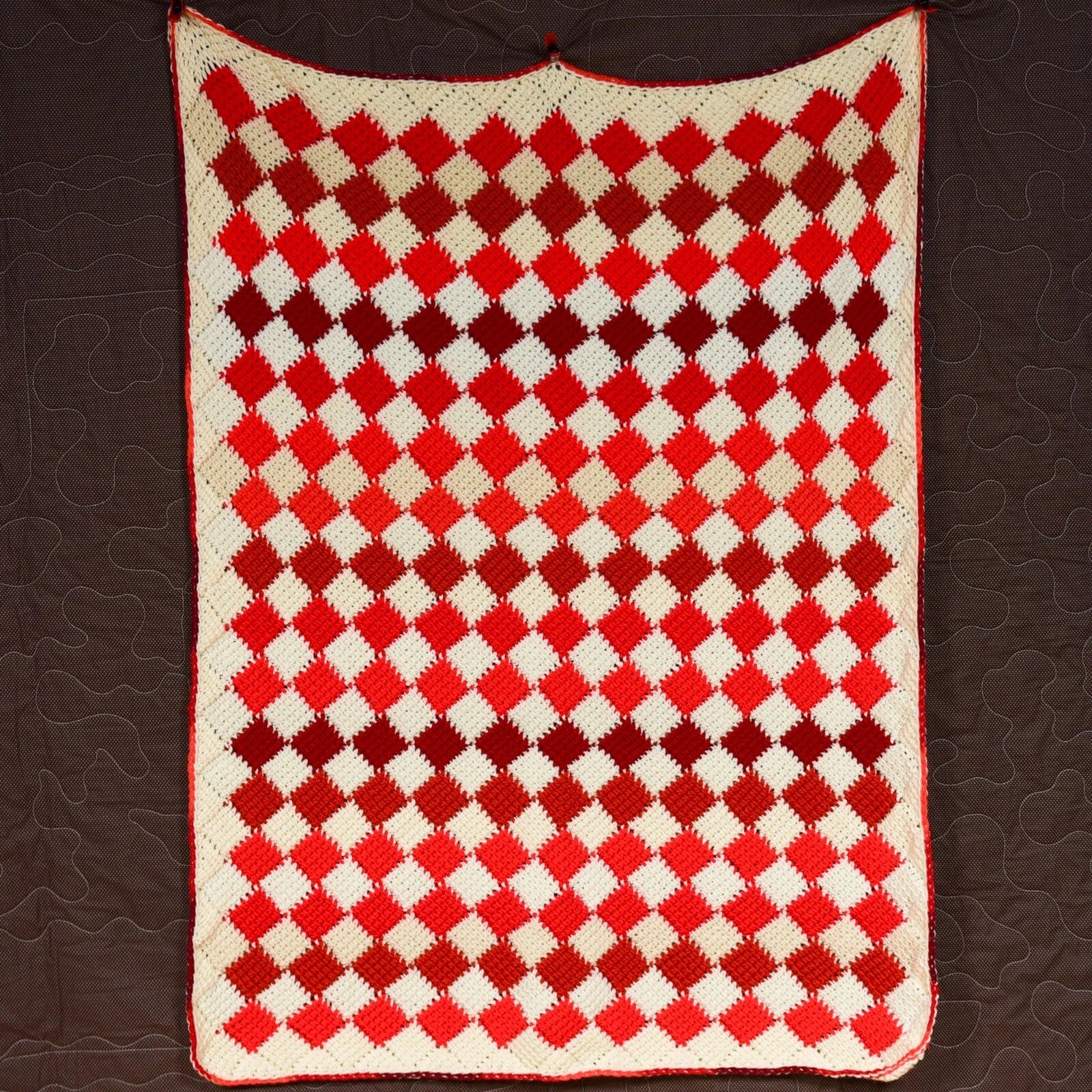 Cherries and Cream Crochet Throw