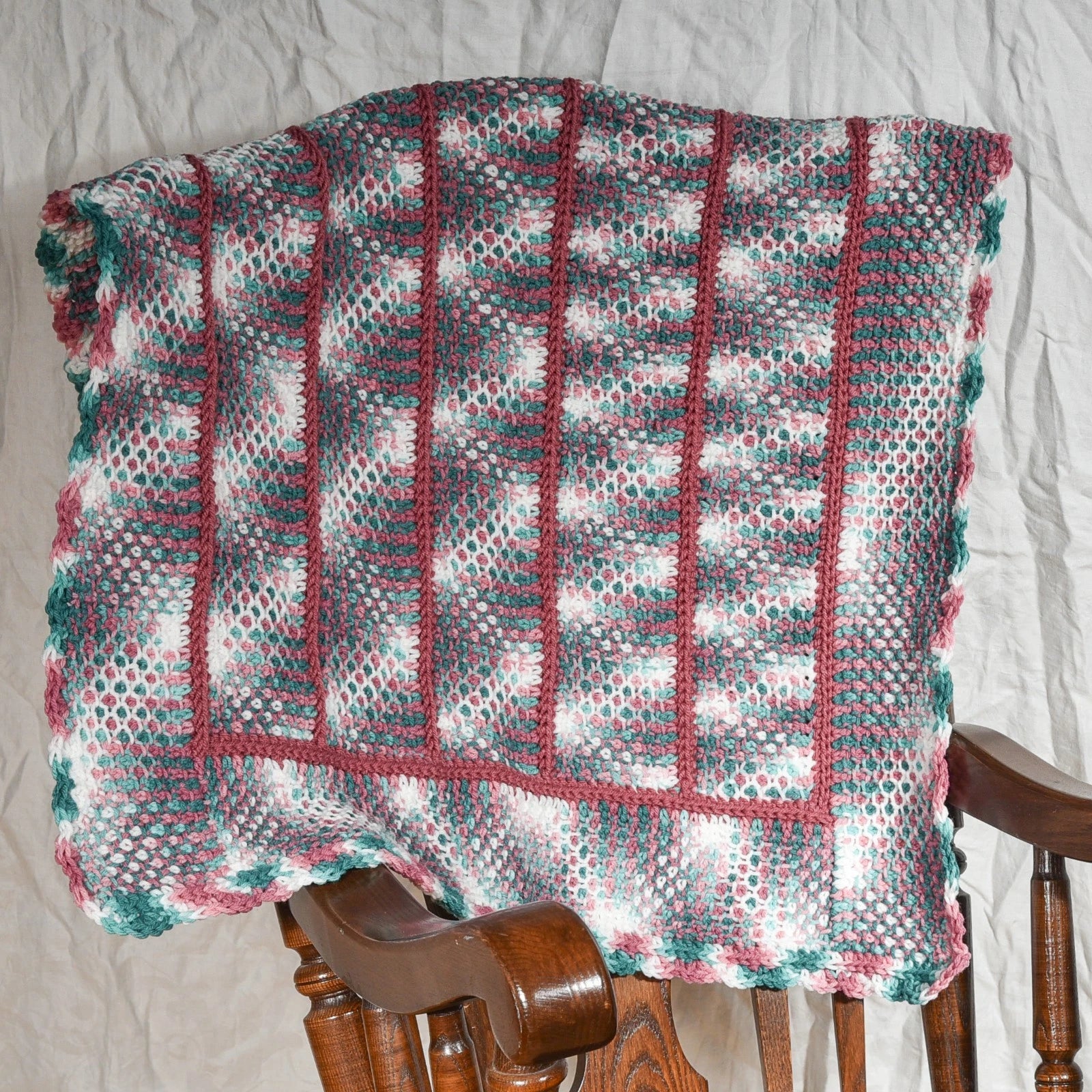 Winter Rose Garden Baby Blanket