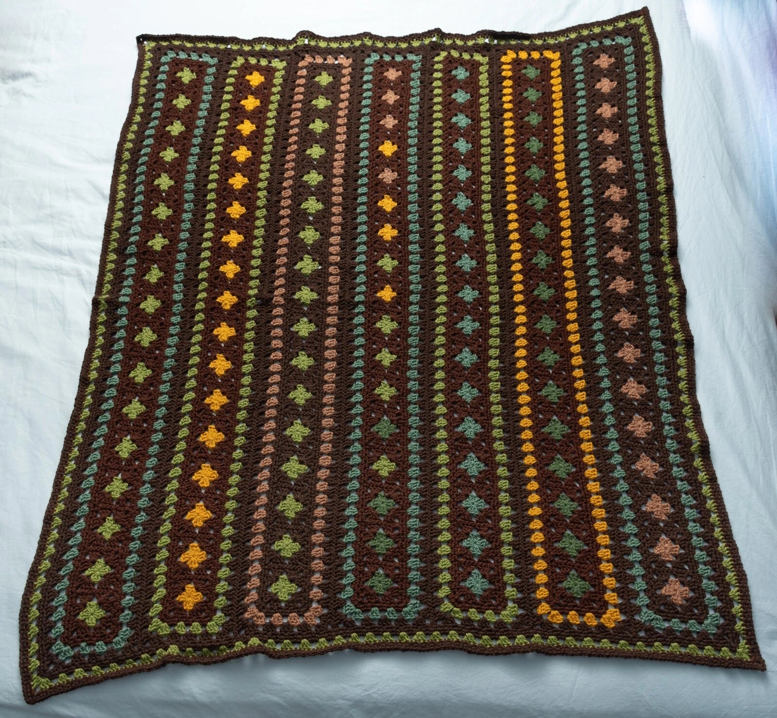 Forest Fields Crochet Throw Blanket