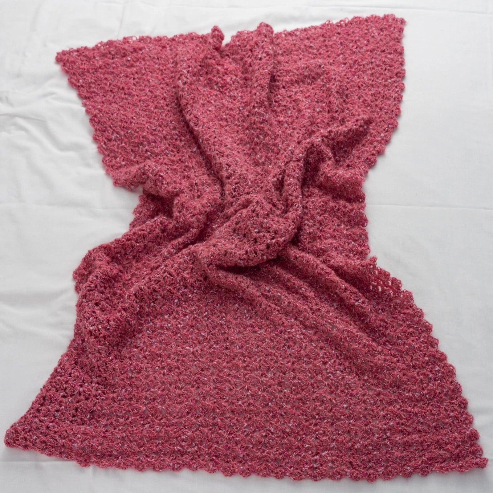 Mauvelous Pink Crochet Throw