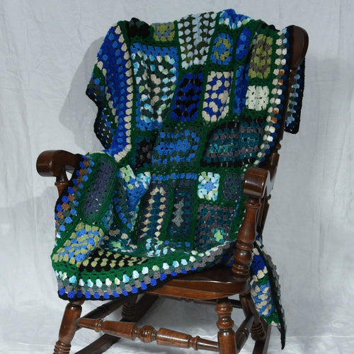 Amoeba Mosaic Crochet Throw Blanket