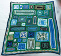 Amoeba Mosaic Crochet Throw Blanket