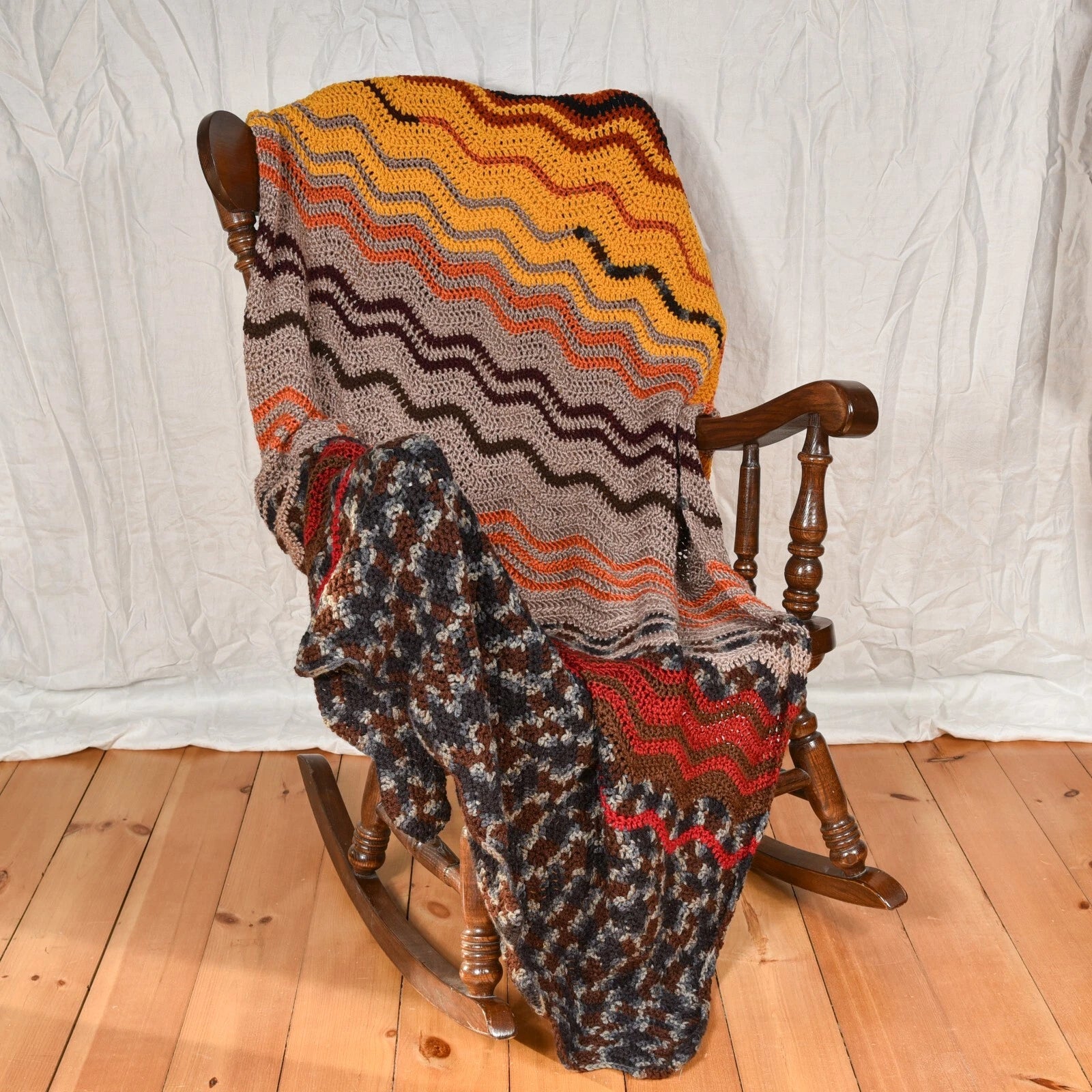 Ripples of Earth Crochet Throw Blanket